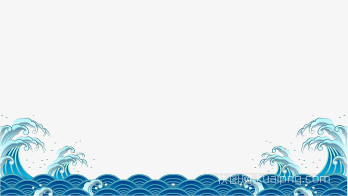 手绘卡通海浪
