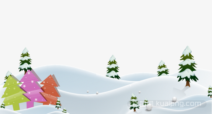 卡通雪景