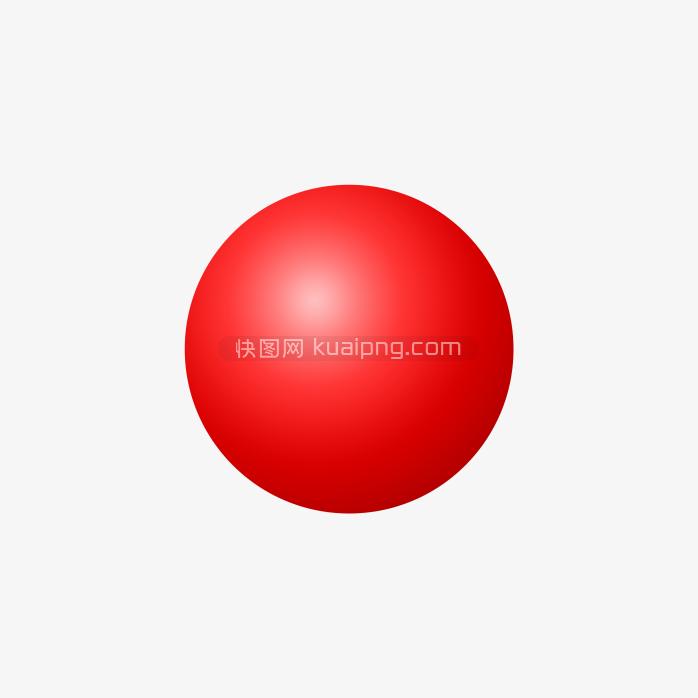 立体红色球体