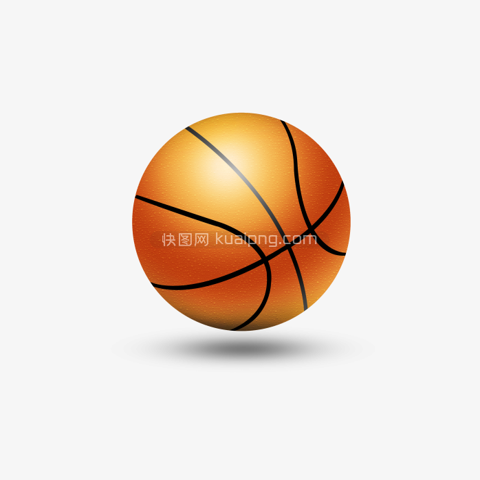 快图网独家原创手绘立体篮球