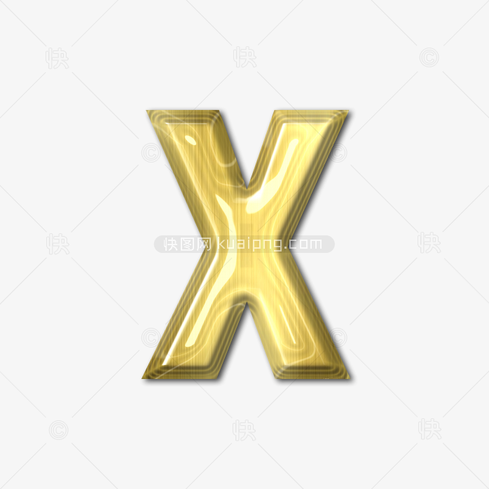 快图网独家原创立体水晶字母X