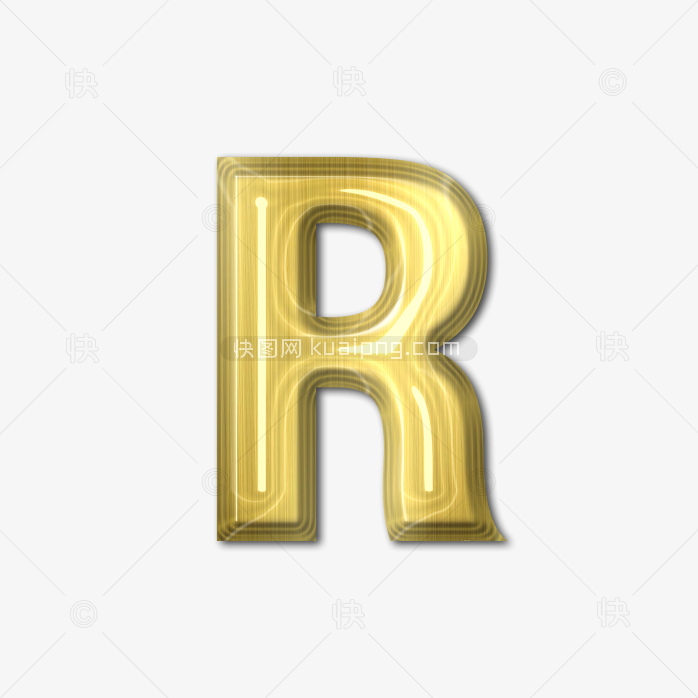 快图网独家原创立体水晶字母R