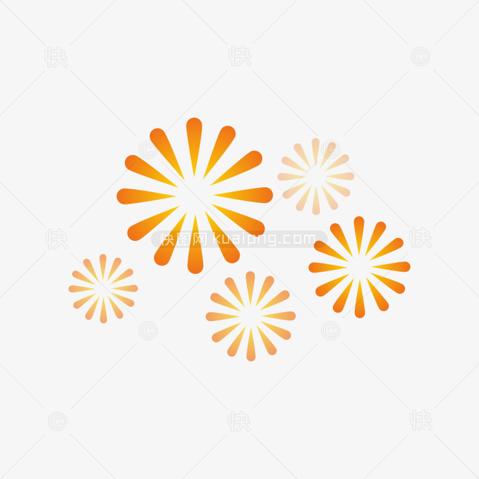 快图网独家原创卡通烟花