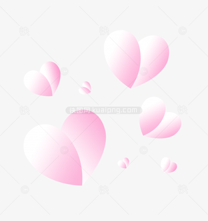 快图网独家正版原创漂浮爱心元素