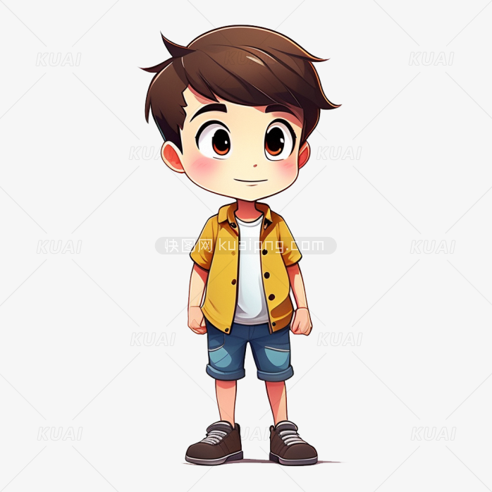 手绘卡通小男孩