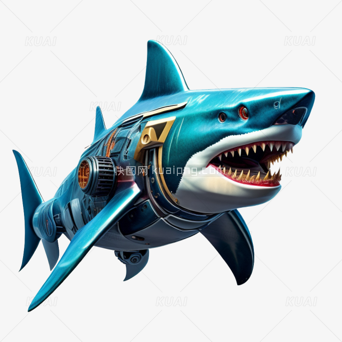 3D机械鲨鱼