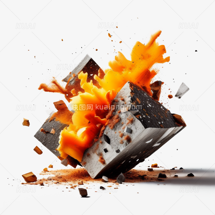 爆炸石头碎片