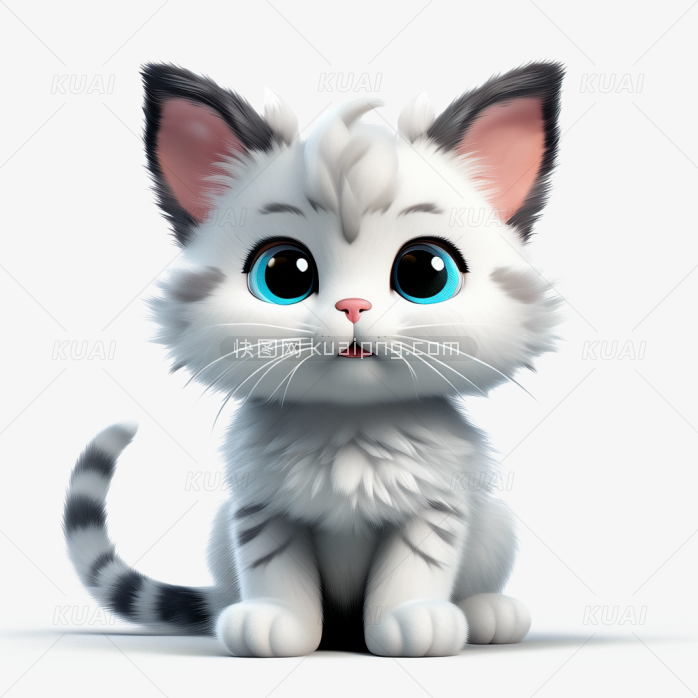 快图网AI创作花色猫咪