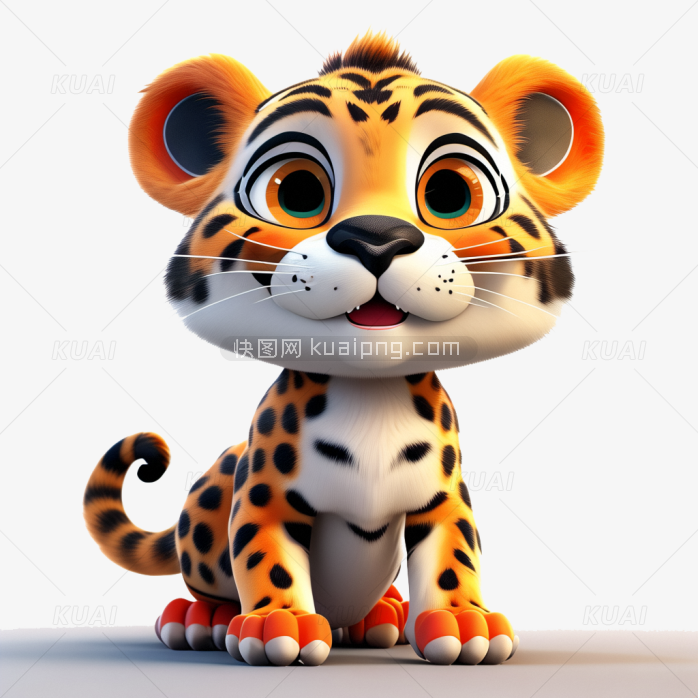 AI生成3D豹子