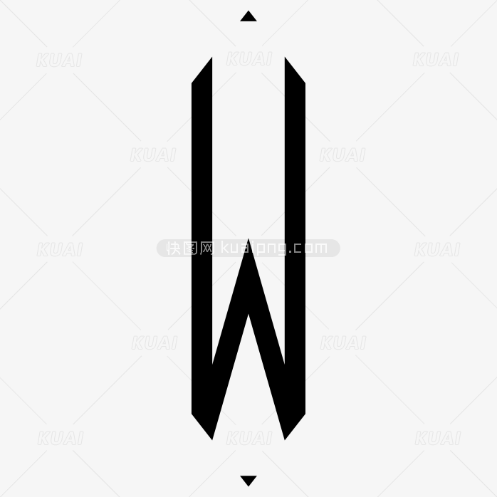 钻石组合字体-中W