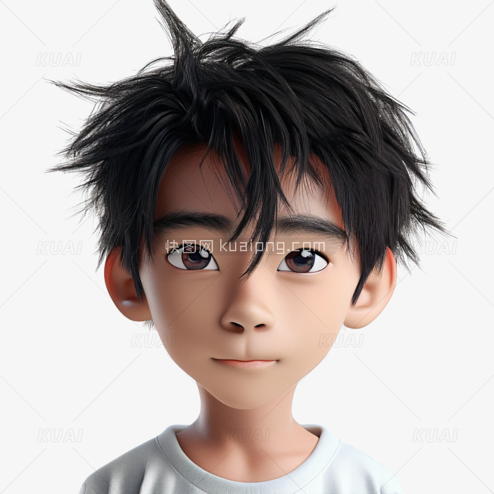 快图网创作3D男孩头像