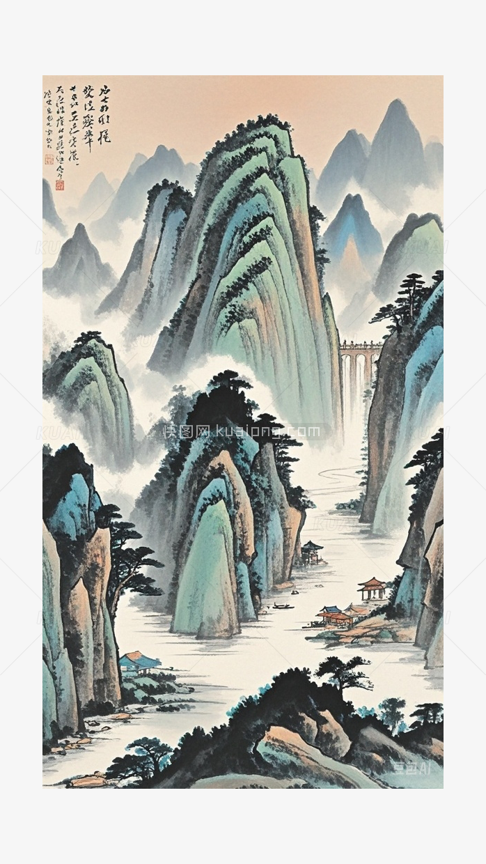 中国风水墨山水画