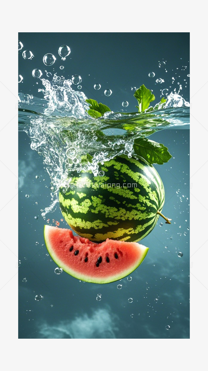 西瓜在水里