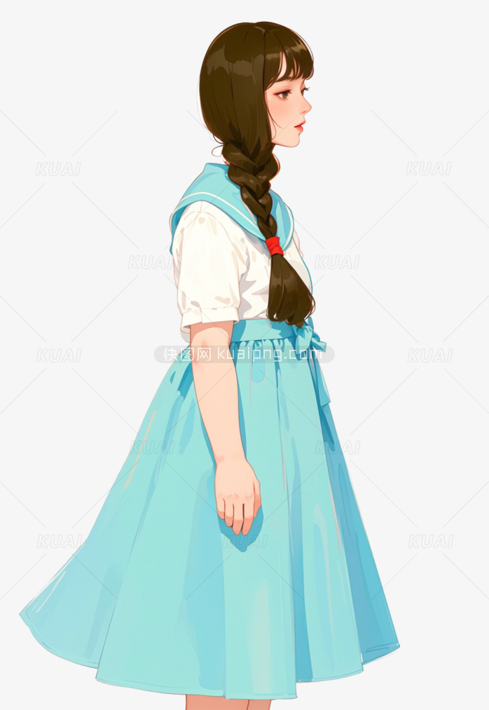 手绘卡通女孩