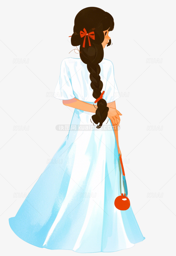 手绘可爱女孩
