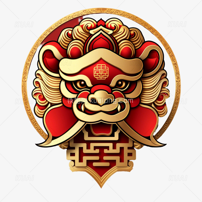 中国风狮子图案