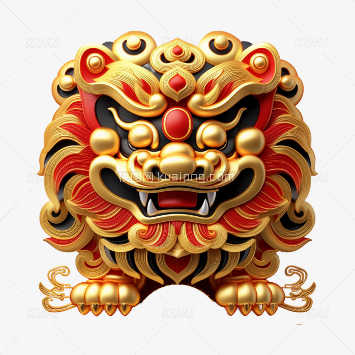中国风金狮子