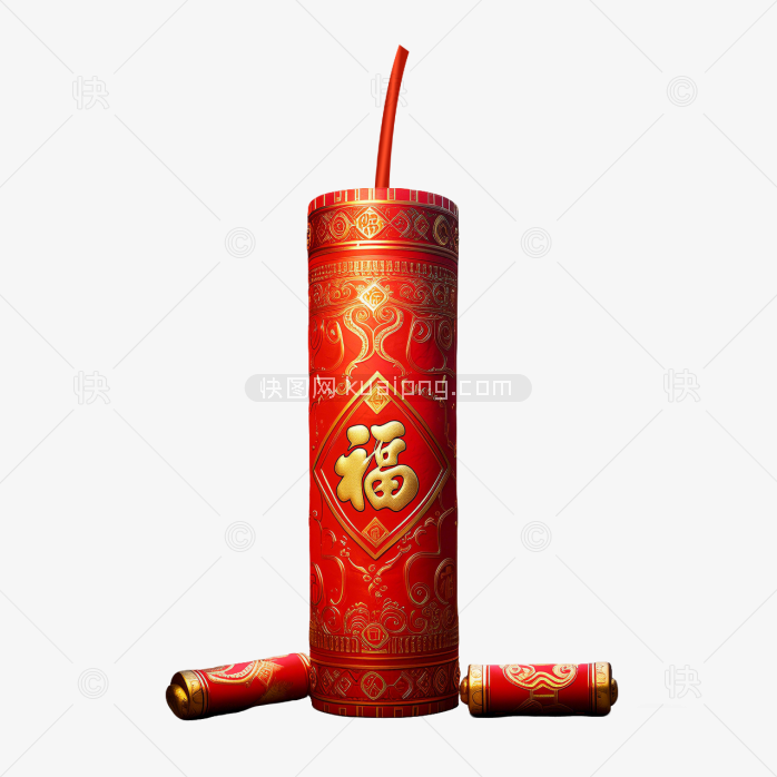立体红色鞭炮
