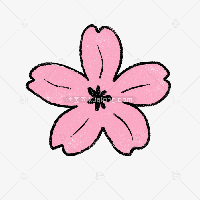 快图网原创卡通粉色樱花