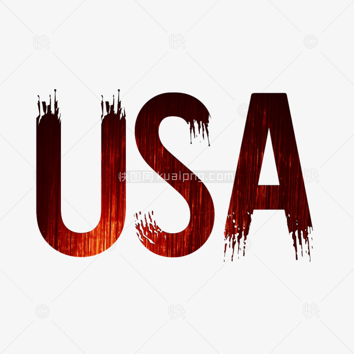 快图网原创USA美国艺术字