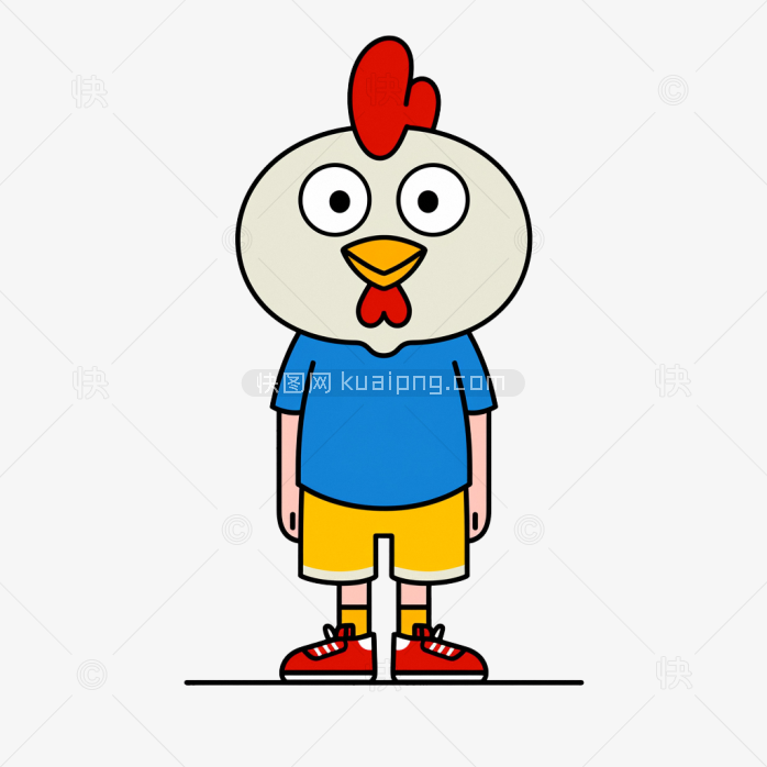 快图网原创卡通人形小鸡形象