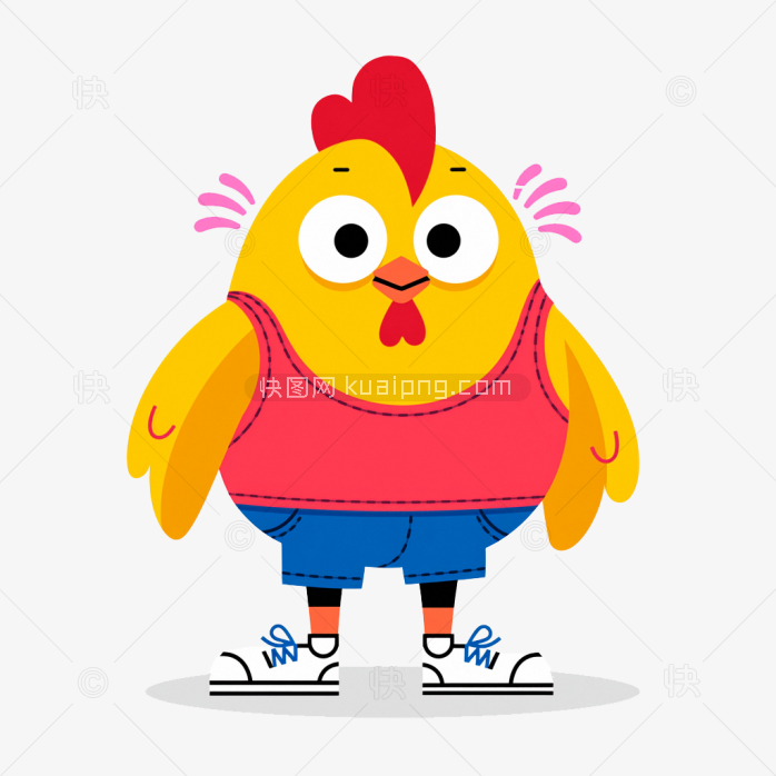 快图网原创人形卡通小鸡形象
