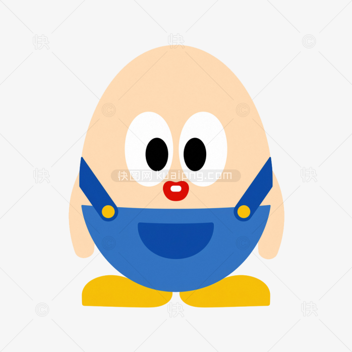 快图网原创人形鸡蛋卡通形象
