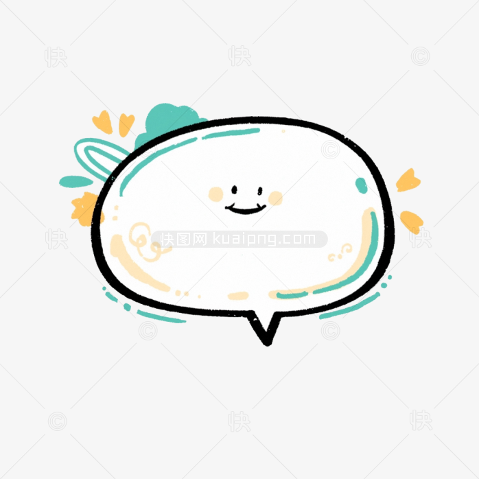 快图网原创卡通可爱对话框