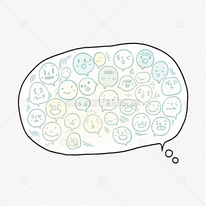 快图网原创卡通可爱对话框