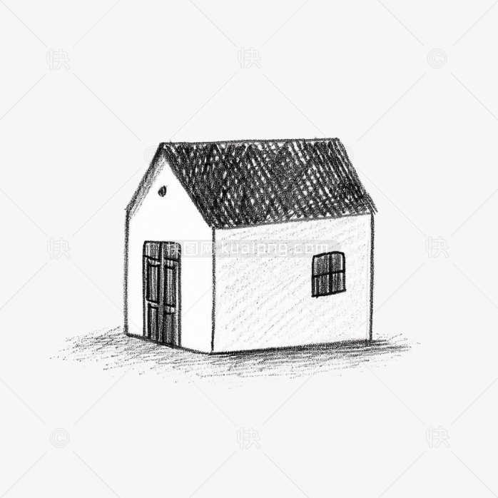 快图风原创素描小房子