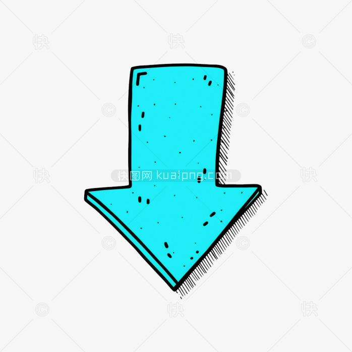 原创手绘向下箭头