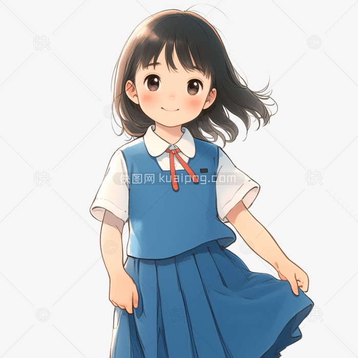 原创手绘小女孩