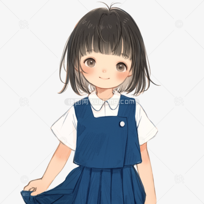 原创手绘小女孩