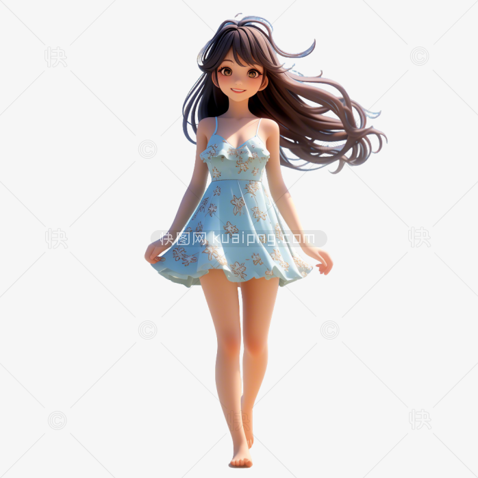 夏天沙滩3D美女