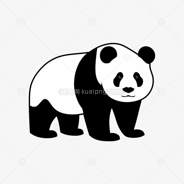 快图网原创手绘熊猫logo