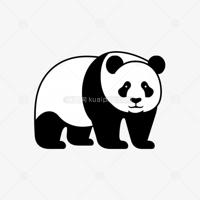 快图网原创手绘熊猫logo