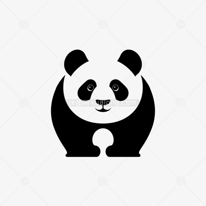 快图网原创手绘熊猫logo