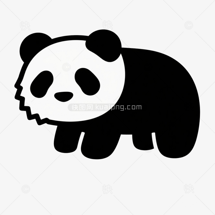 快图网原创手绘熊猫logo
