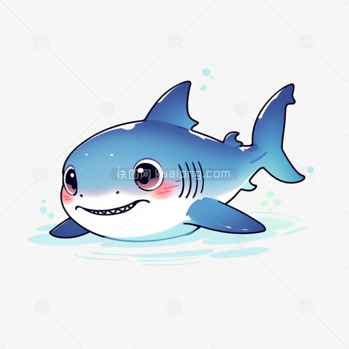 快图网原创可爱卡通鲨鱼
