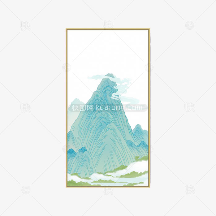 快图网原创小清新中国风风景画