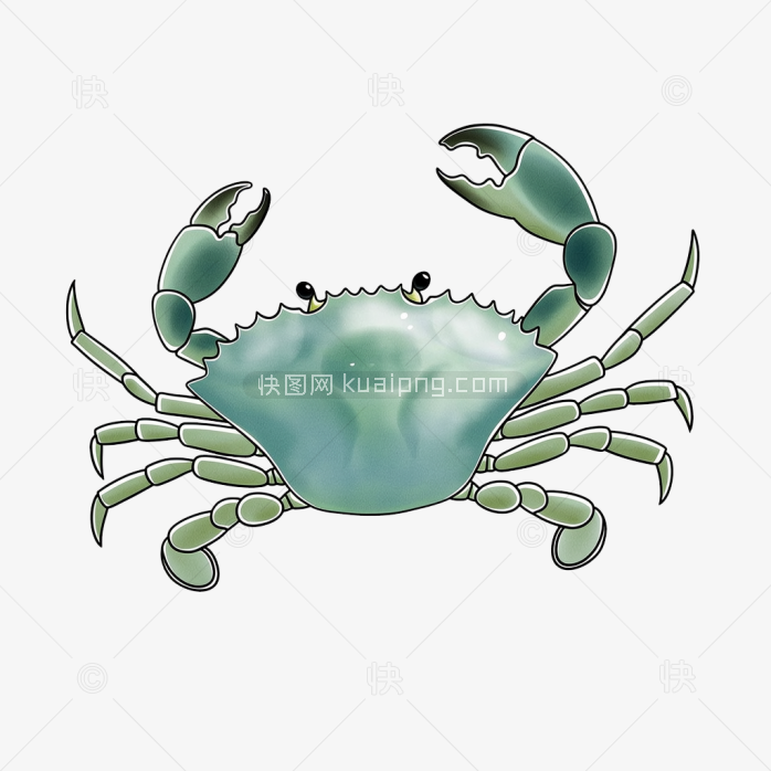 快图网原创手绘螃蟹
