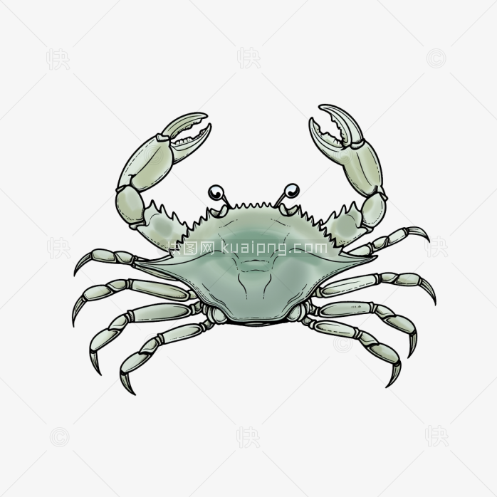 快图网原创手绘螃蟹
