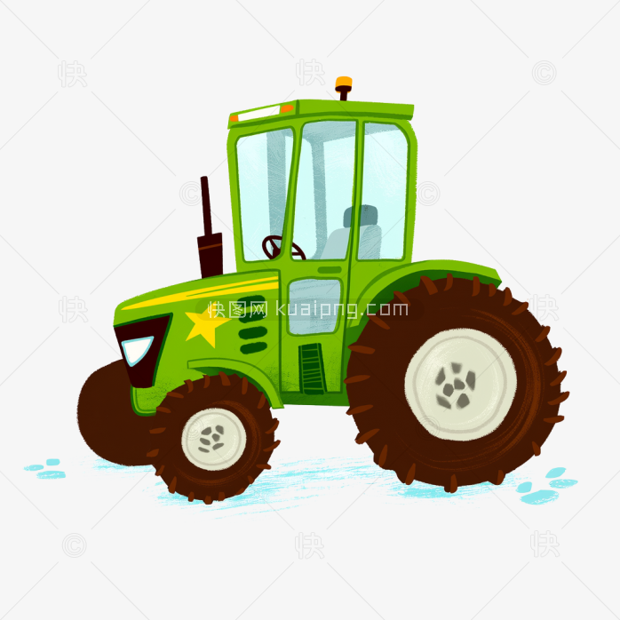 快图网原创卡通拖拉机
