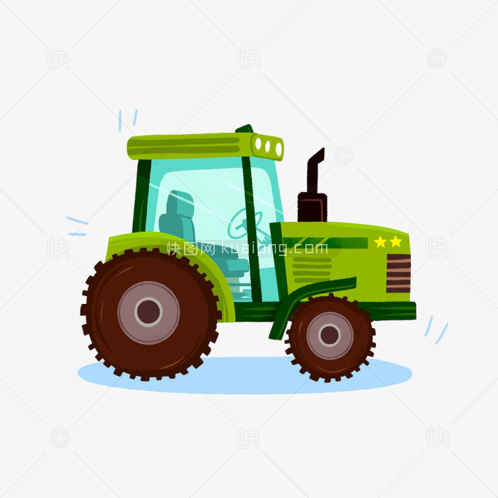 快图网原创卡通拖拉机
