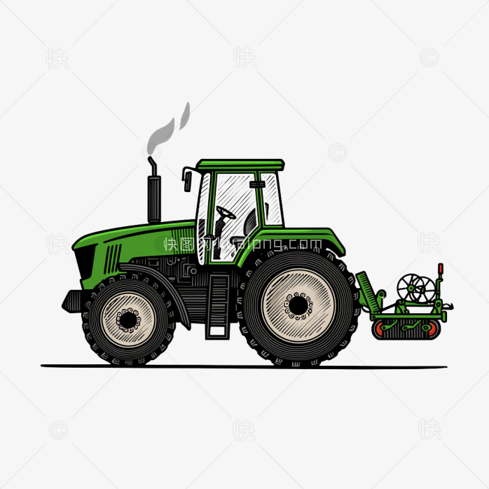 快图网原创卡通拖拉机