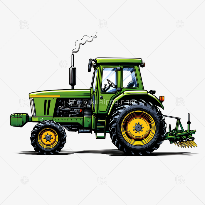 快图网原创卡通拖拉机