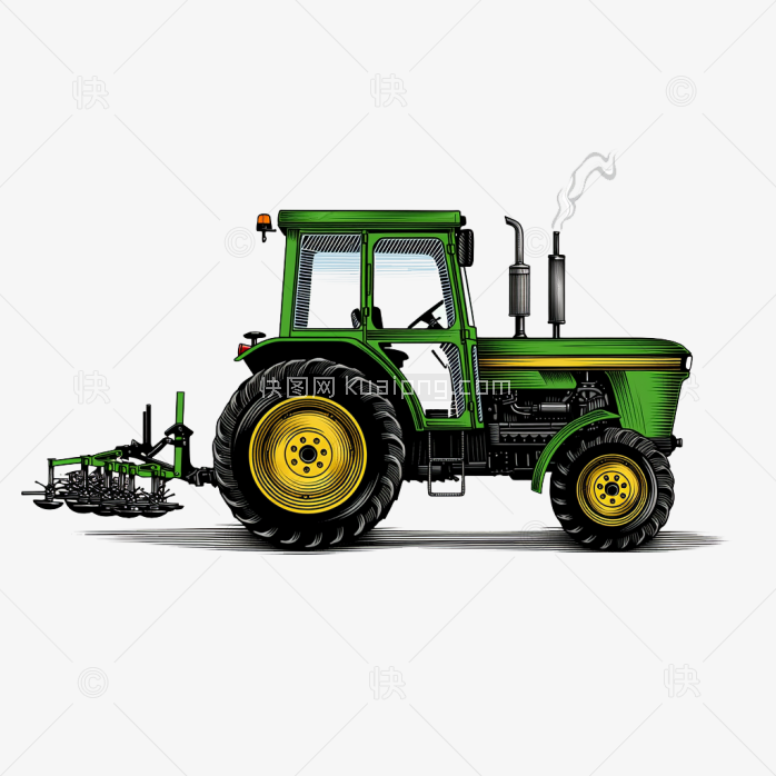 快图网原创卡通拖拉机