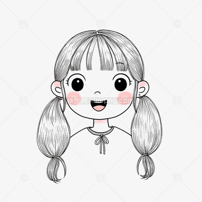 快图网原创卡通女生头像