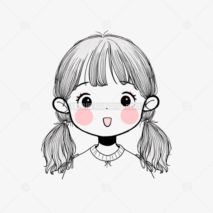 快图网原创卡通女生头像