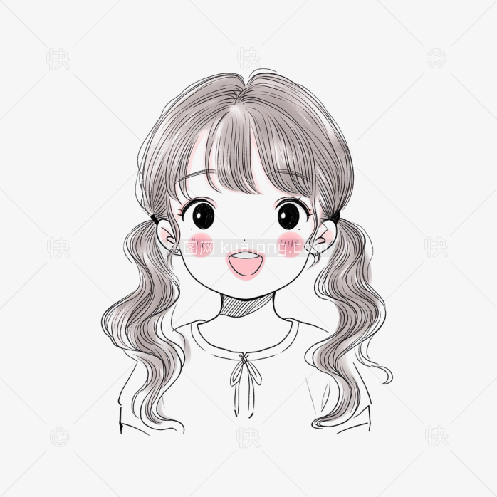 快图网原创卡通女生头像